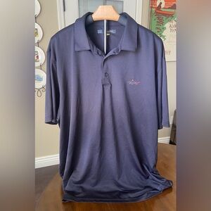 ⚫️ MENS GREG NORMAN PLAY DRY BLACK PERFORMANCE POLO - 2XL TALL ⚫️